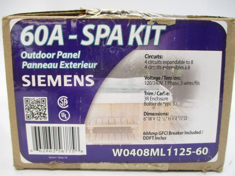 SIEMENS W0408ML1125-60 SER. A 120/240V 60A NSMP
