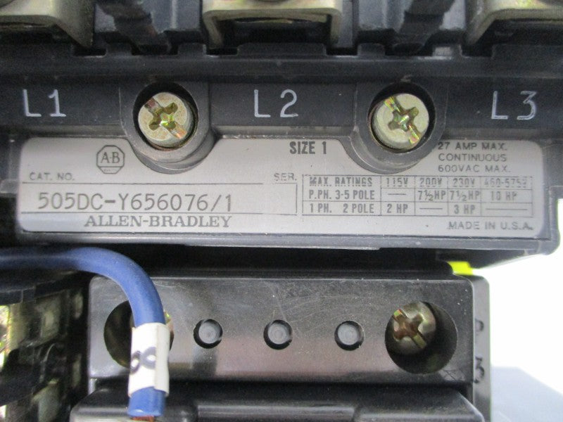 ALLEN BRADLEY 505DC-Y656076/1 24VDC 27A UNMP