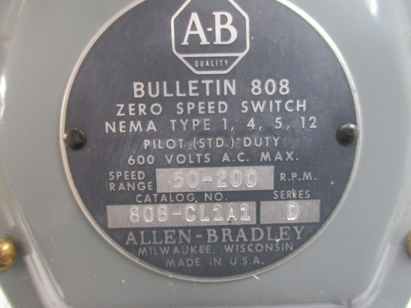 ALLEN BRADLEY 808-CL1A1 SER. D 110/120V (BR/YL) NSMP
