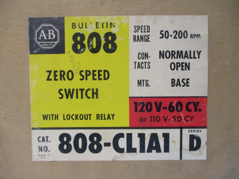 ALLEN BRADLEY 808-CL1A1 SER. D 110/120V (BR/YL) NSMP