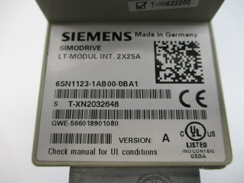 SIEMENS 6SN1123-1AB00-0BA1 25A (AS PICTURED) UNMP