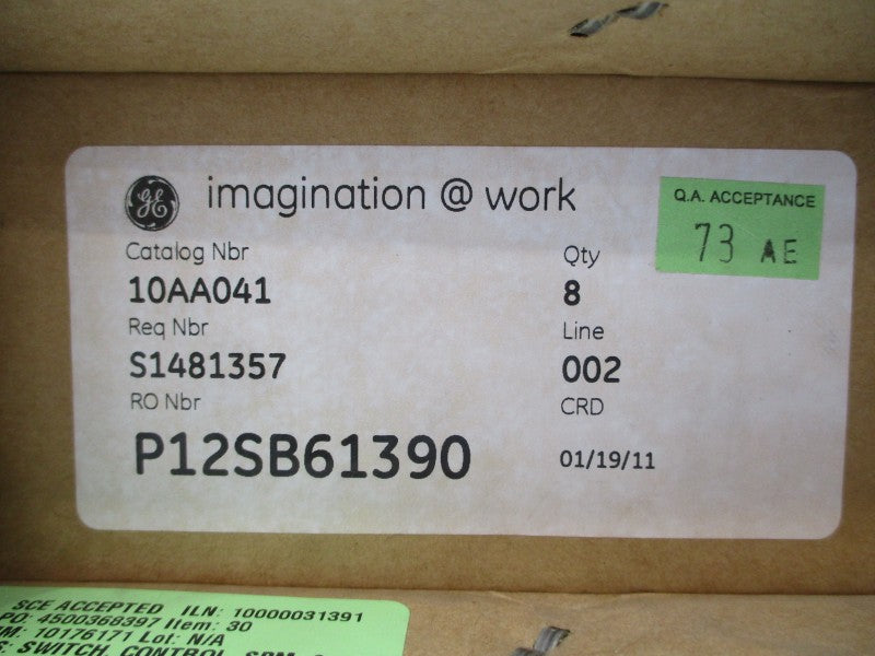 GENERAL ELECTRIC 10AA041 NSMP