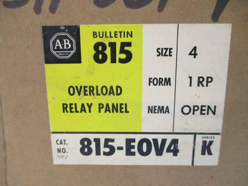 ALLEN BRADLEY 815-EOV4 SER. K (BR/YL) NSFS