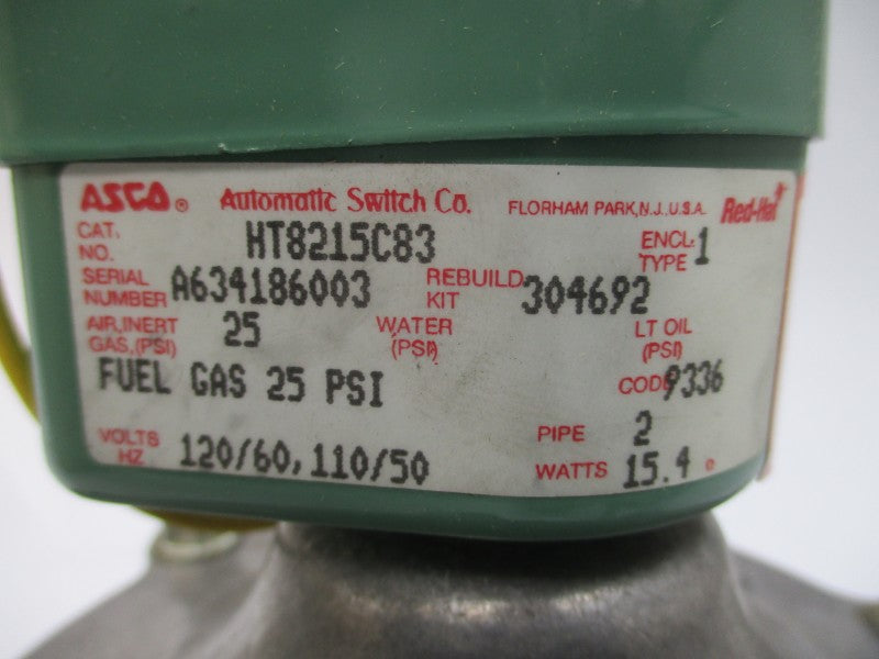 ASCO HT8215C83 110/120V 25PSI 2" NSMP