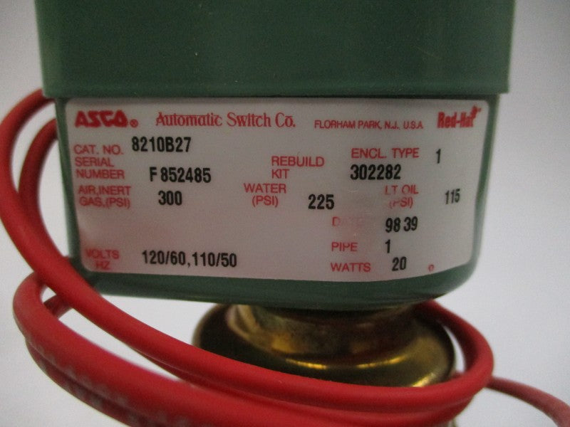 ASCO 8210B27 110/120V 225-300PSI 1" NSMP