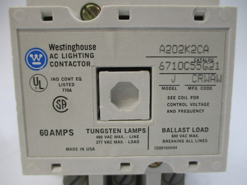 WESTINGHOUSE A202K2CA 6710C55G21 110/120V 60A NSMP