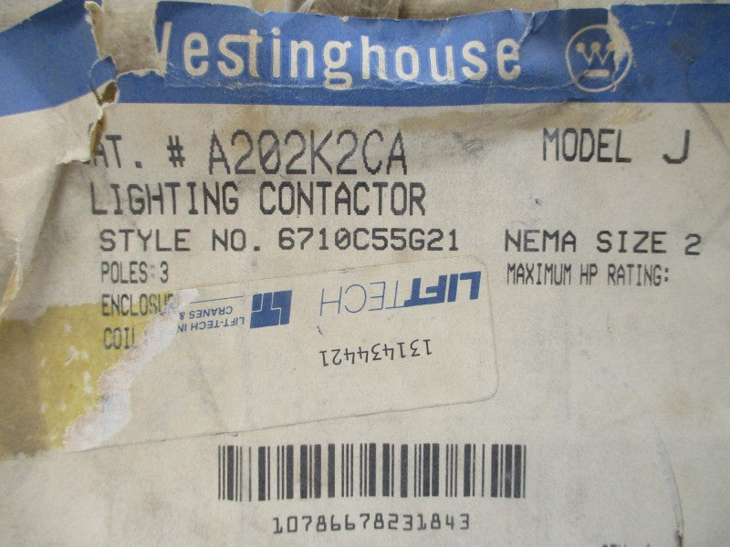 WESTINGHOUSE A202K2CA 6710C55G21 110/120V 60A NSMP