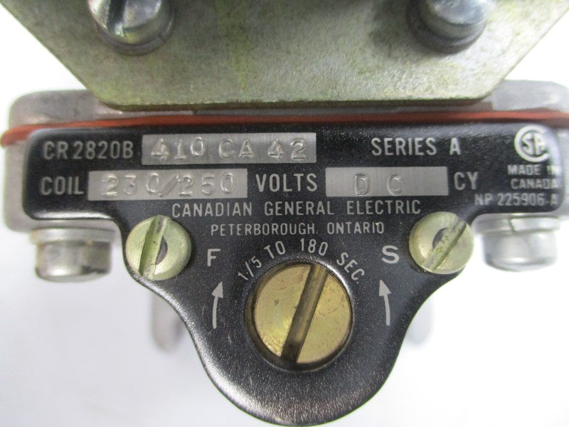 CANADIAN GENERAL ELECTRIC CR2820B410CA42 SER. A 230/250V NSMP