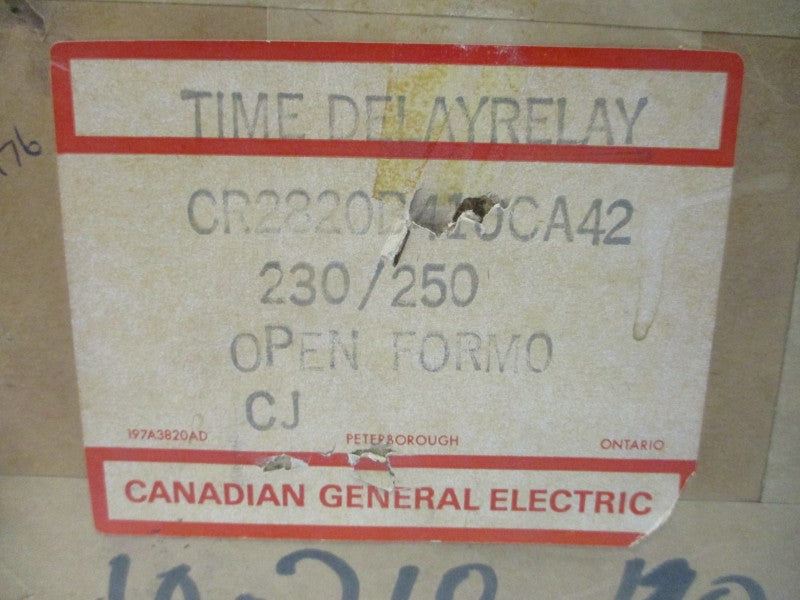 CANADIAN GENERAL ELECTRIC CR2820B410CA42 SER. A 230/250V NSMP