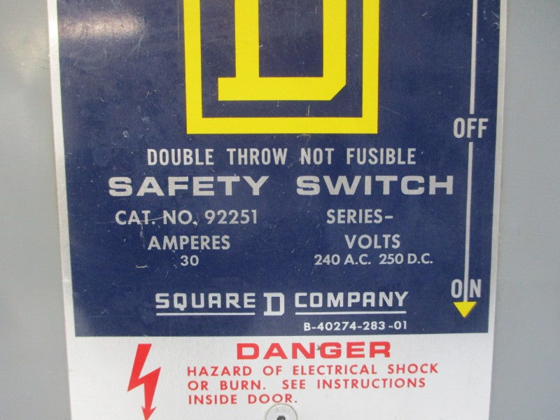 SQUARE D 92251 240VAC 30A NSNP