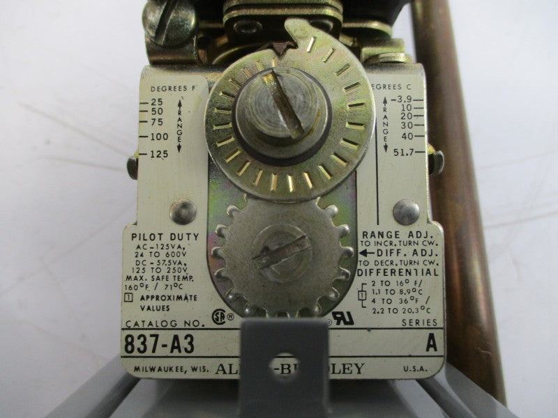 ALLEN BRADLEY 837-A3A SER. A 24-600VAC (BR/YL) NSMP