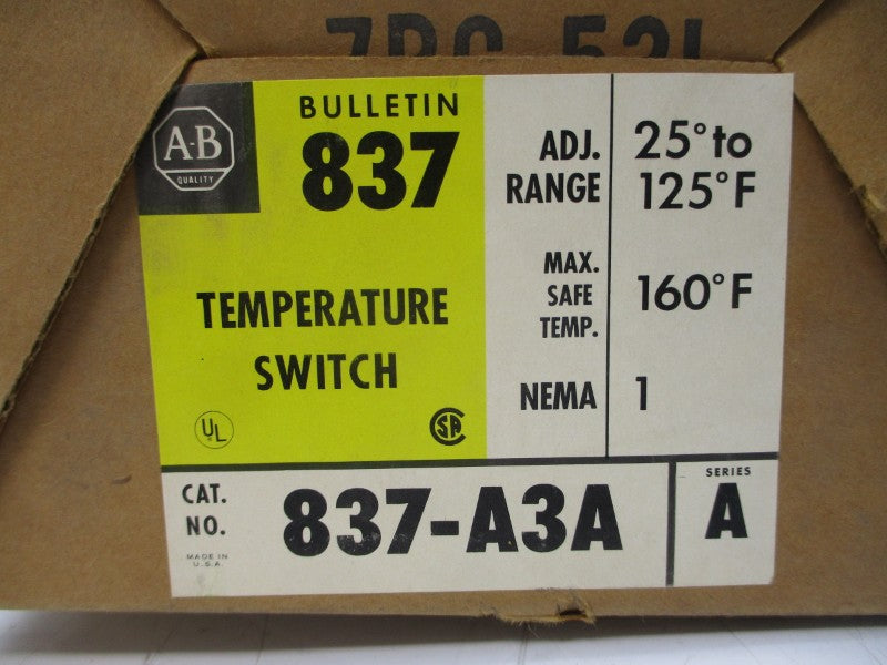 ALLEN BRADLEY 837-A3A SER. A 24-600VAC (BR/YL) NSMP