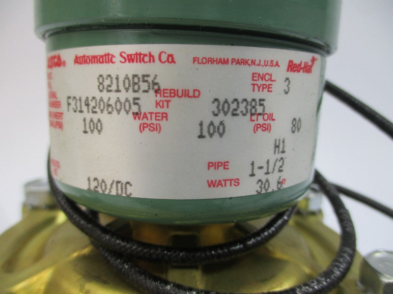 ASCO 8210B56 120VDC 80-100PSI 1-1/2" NSMP