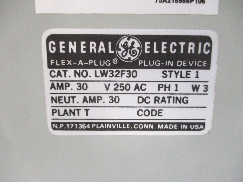 GENERAL ELECTRIC LW32F30 120/240V 30A NSMP