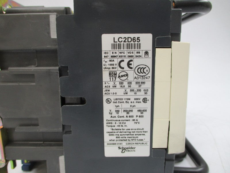 TELEMECANIQUE LC2D65B7 24V 80A NSMP