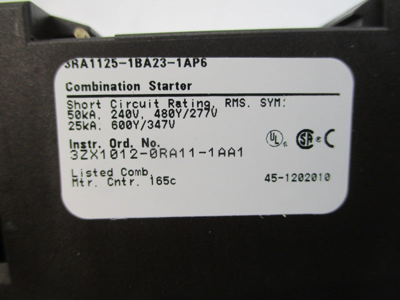 SIEMENS 3RA1125-1BA23-1AP6 220/240VAC 1.4-2A NSMP