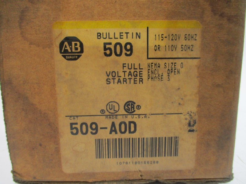 ALLEN BRADLEY 509-AOD SER. B 110/115-120V 18A (BR/YL) NSMP