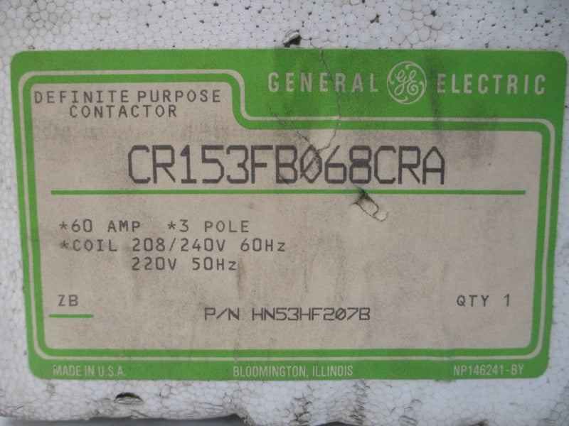GENERAL ELECTRIC CR153FB068CRA SER. A 208/240V 60A NSMP
