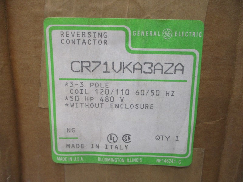 GENERAL ELECTRIC CR71VKA3AZA 110/120V 73.0A NSMP