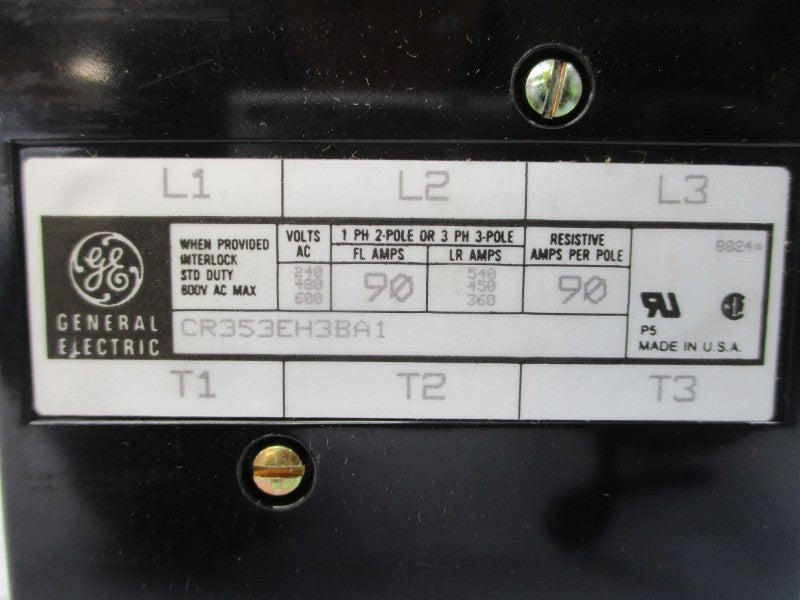 GENERAL ELECTRIC CR353EH3BA1 110/120V 90A NSMP