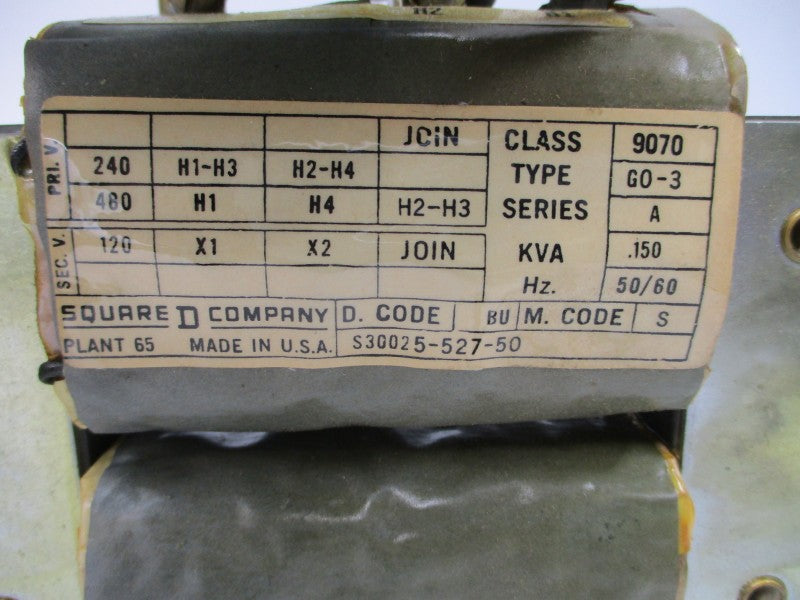 SQUARE D 9070GO-3 SER. A 240/480V NSMP