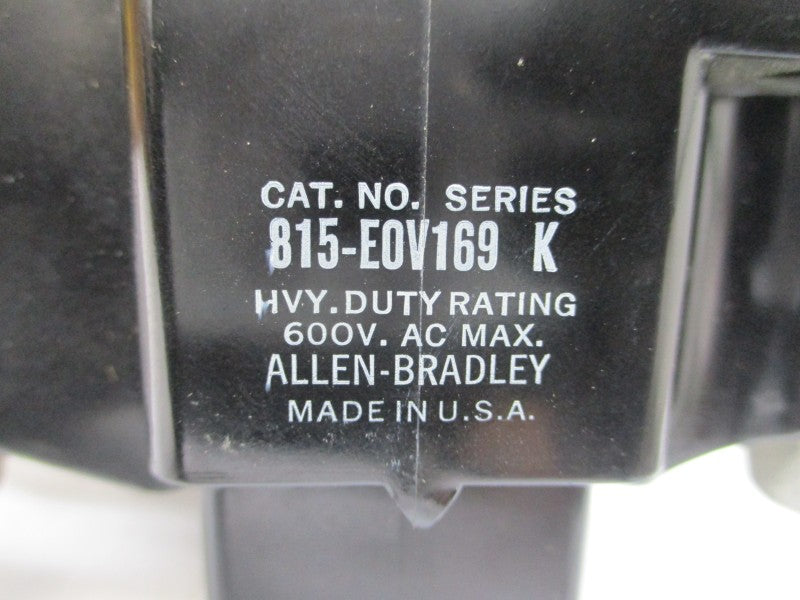 ALLEN BRADLEY 815-EOV169 SER. K 600VAC (BR/YL) NSMP