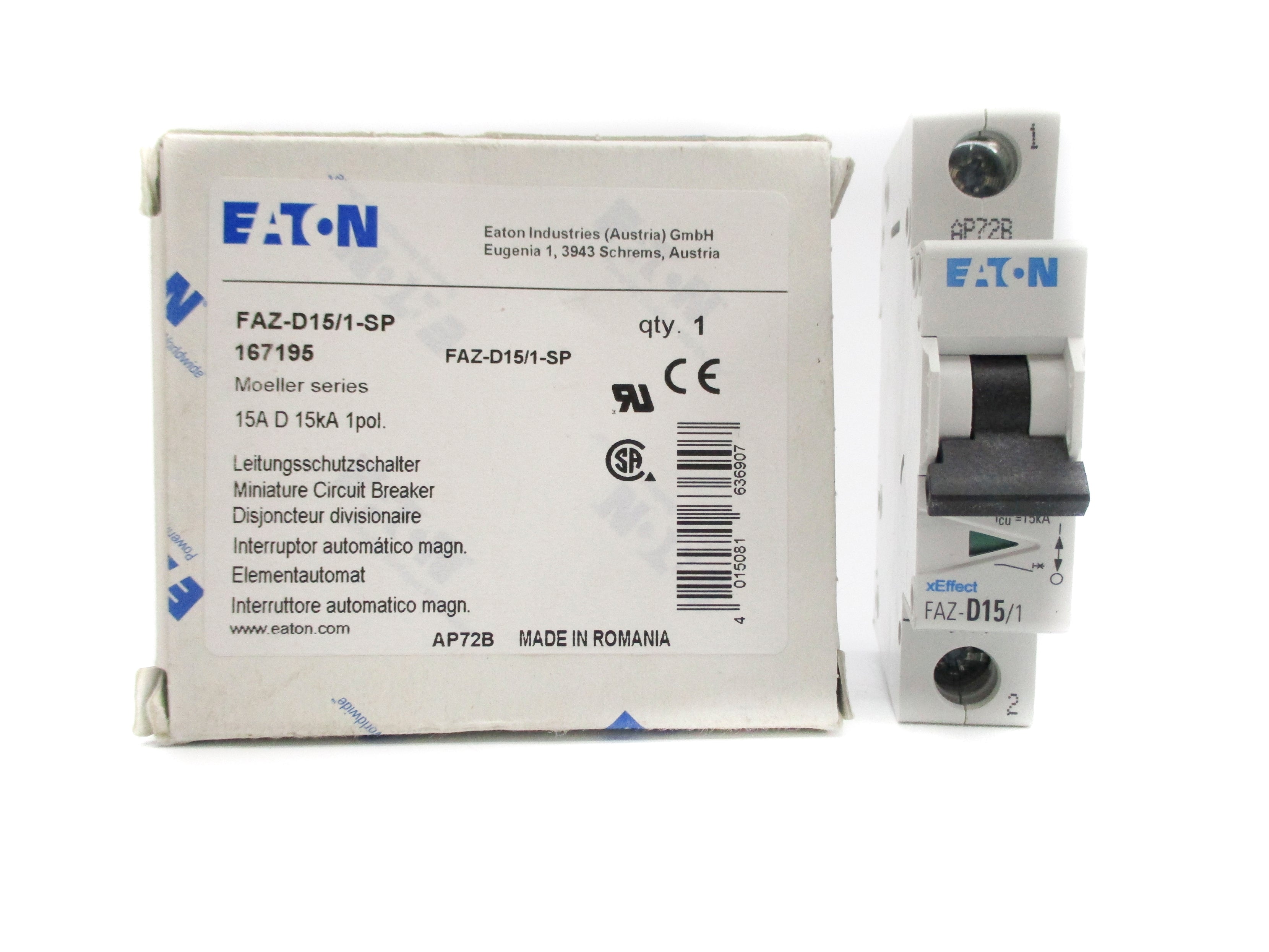 EATON FAZ-D15/1-SP 240/415V 15A NSMP