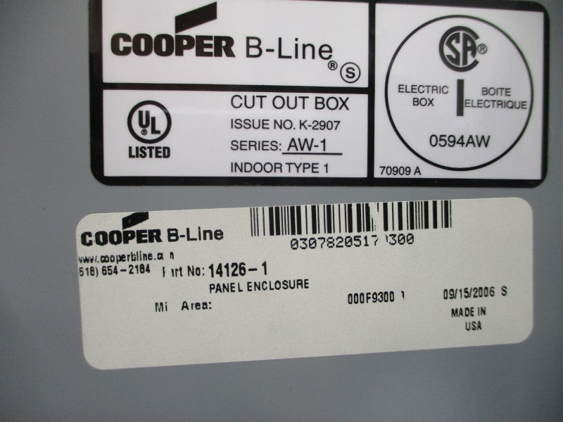 COOPER 14126-1 (NO KEY) NSNP