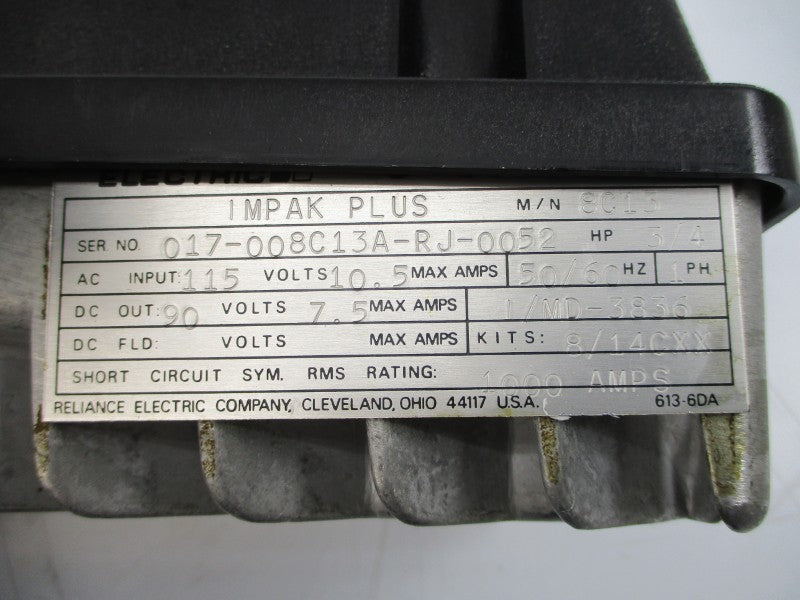 RELIANCE ELECTRIC 8C13 115VAC 10.5A NSMP