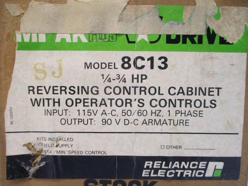 RELIANCE ELECTRIC 8C13 115VAC 10.5A NSMP