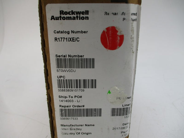 ALLEN BRADLEY 1771-IXE SER. C F/W B 5VDC 0.85A REMAN