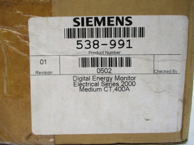 SIEMENS 538-991 208-480VAC 400A NSMP
