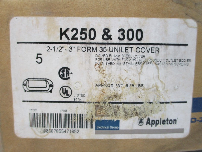 APPLETON K250&300 2-1/2"-3" (PKG OF 5) NSFS