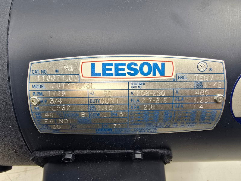LEESON 110671.00 C6T17NK3L 208-230/460V 2.7-2.5A NSMP