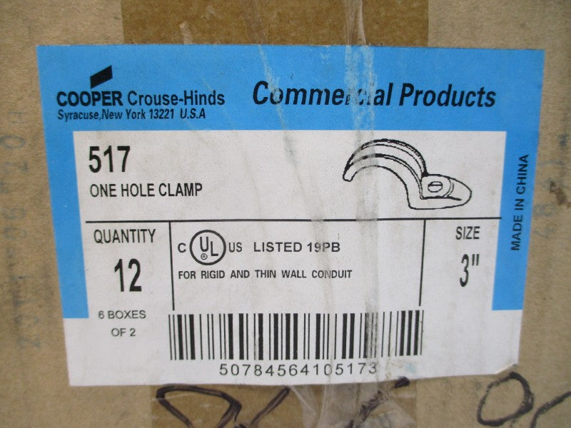 CROUSE HINDS 517 3" (QTY OF 12 PKG OF 6) NSMP