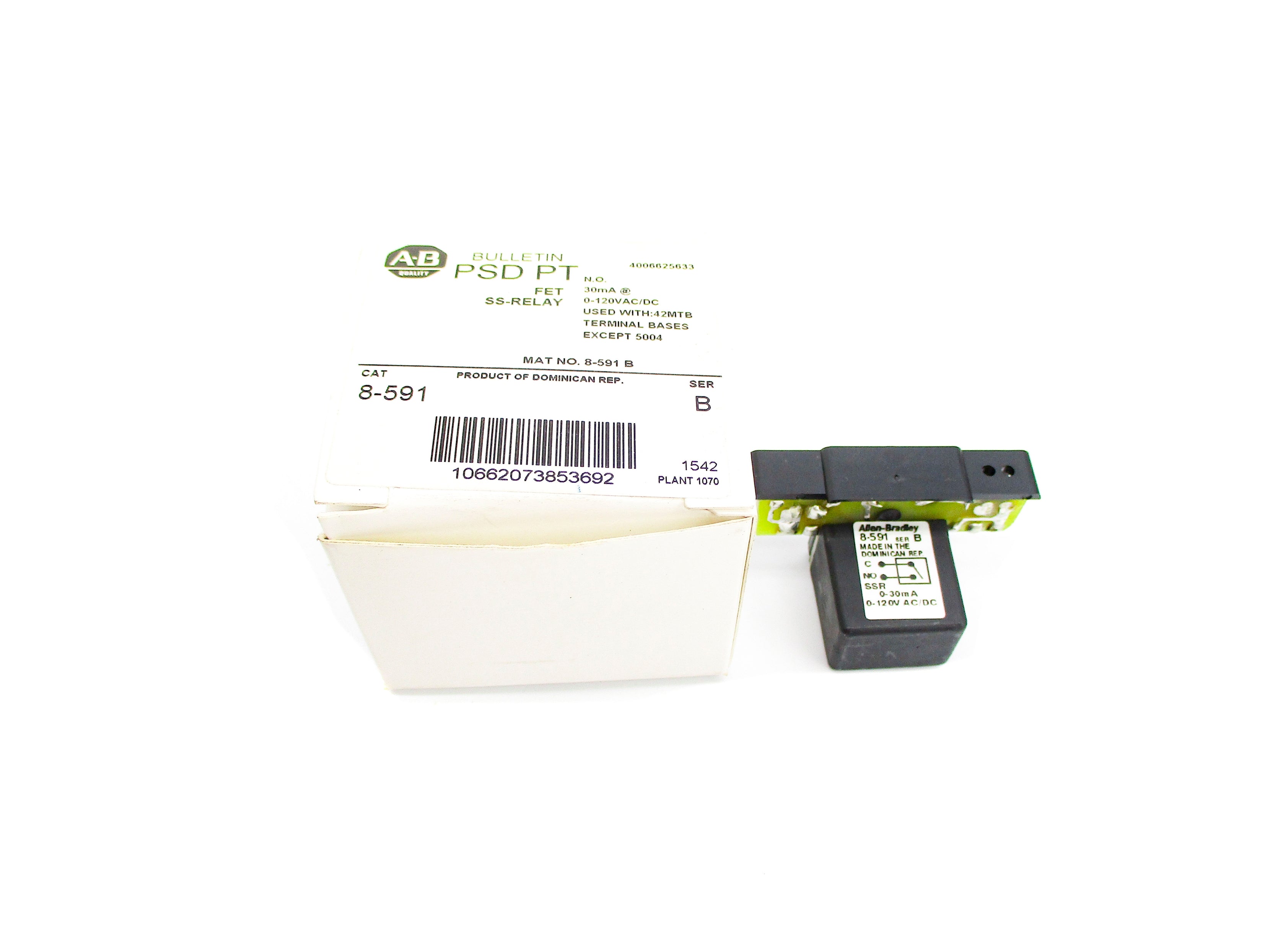INDUSTRIAL SPARE PART 8-591 SER. B 0-120VAC/DC (WH) NSMP