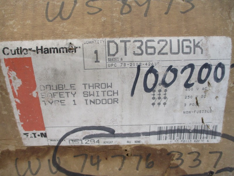 CUTLER HAMMER DT362UGK SER. A 600VAC 60A NSMP