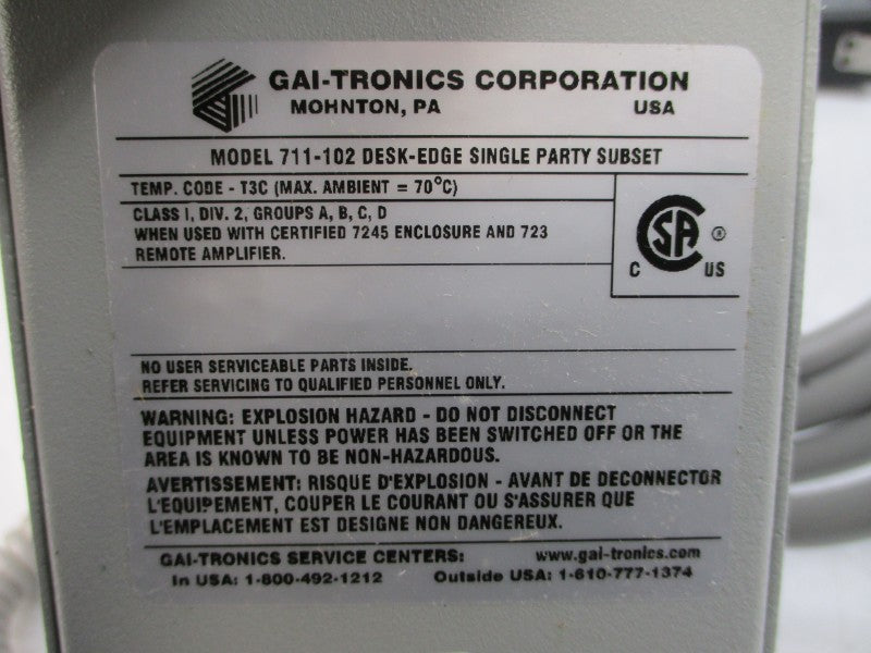 GAI-TRONICS 711-102 NSMP