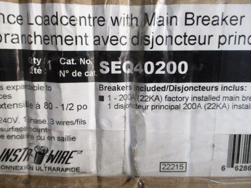 SIEMENS SEQ40200 120/240VAC 200A NSMP