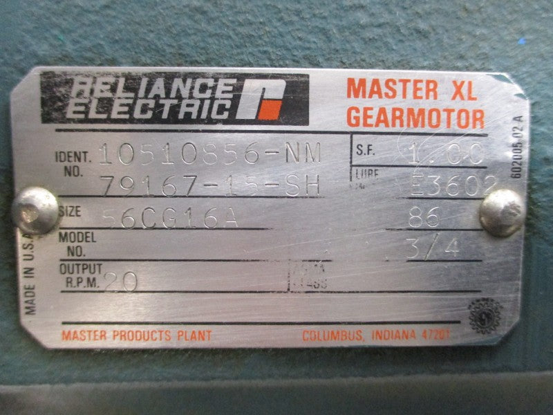 RELIANCE ELECTRIC P56H3883M-YL 10510856-NM-79167-15-SH 208-230/460V 2.8-3/1.5A NSNP