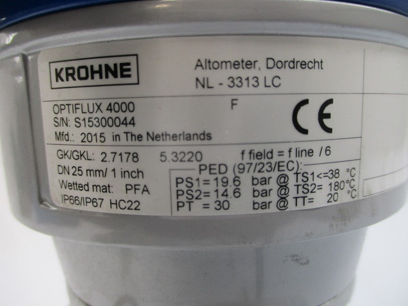 KROHNE OPTIFLUX4000 1" NSNP