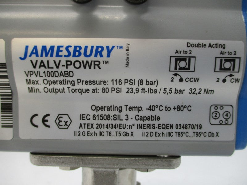 JAMESBURY 1AZ3600TTD VPVL100DABD 150PSI 1" NSNP