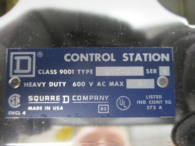 SQUARE D 9001KYC-6 SER. A 600VAC NSNP