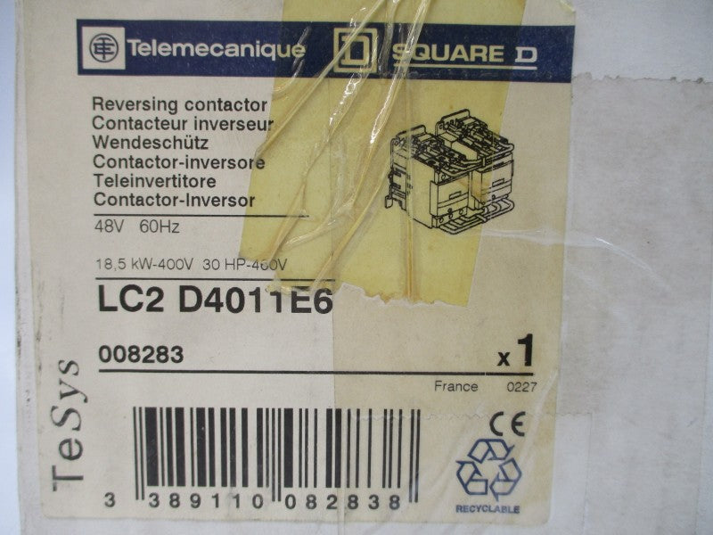 TELEMECANIQUE LC2D4011E6 48V 60A NSMP