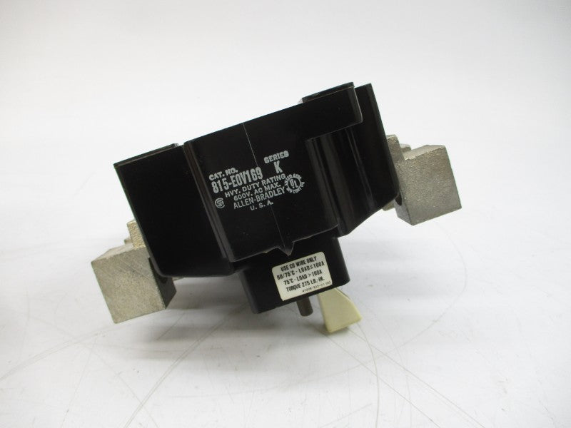 ALLEN BRADLEY 815-EOV169 SER. K 600VAC (BR/WH) NSMP