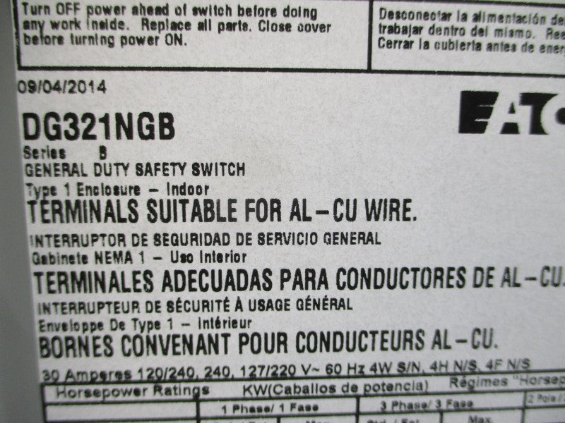 EATON DG321NGB SER. B NSMP