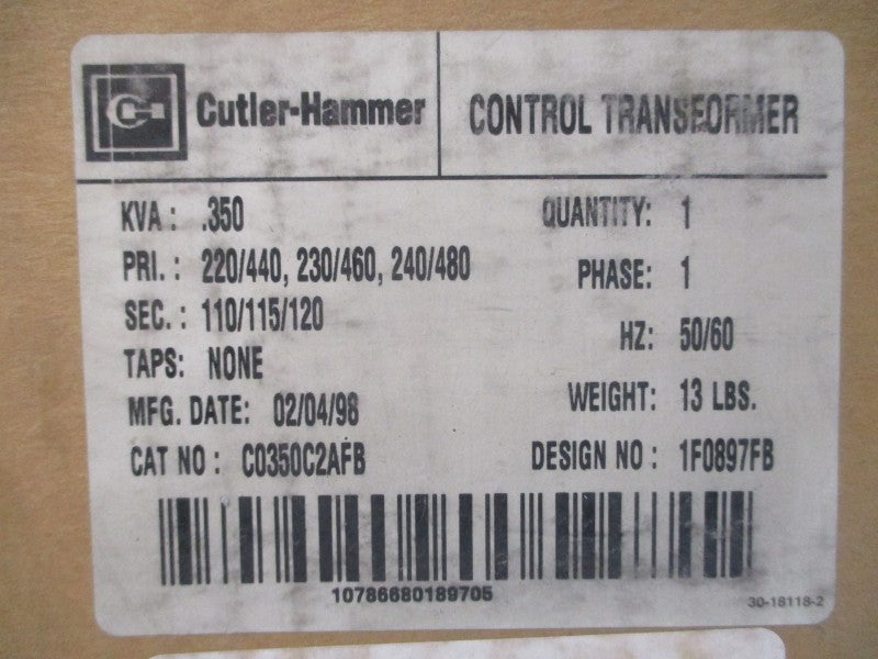 CUTLER HAMMER C0350C2AFB 240/480V NSFS
