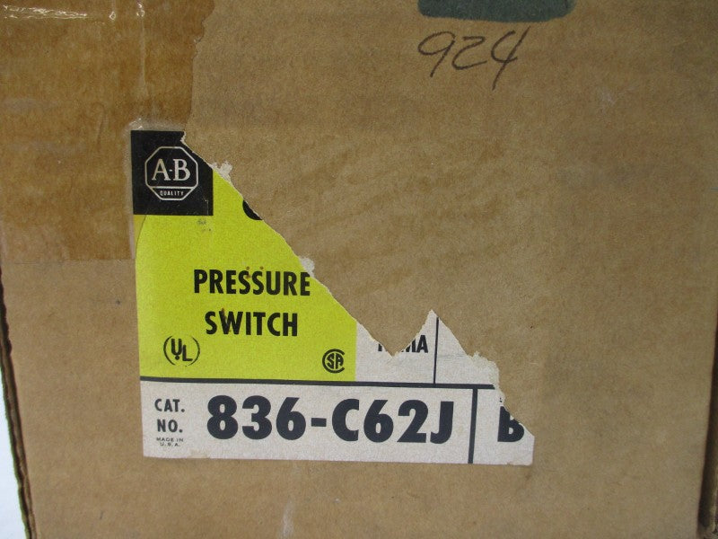 ALLEN BRADLEY 836-C62J SER. B 24-600VAC 2-18PSI (BR/YL) NSMP