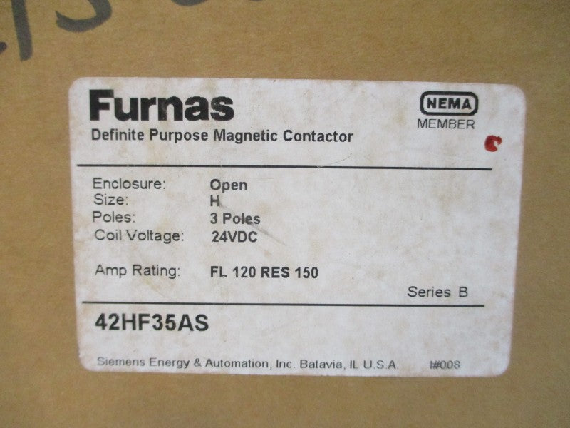 FURNAS 42HF35AS SER. B 24VDC 120A NSMP