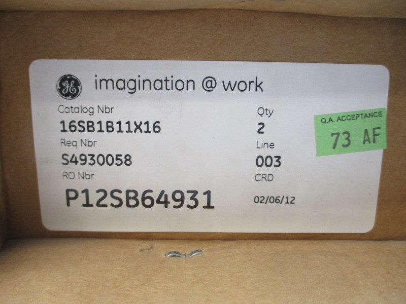 GENERAL ELECTRIC 16SB1B11X16 NSFS